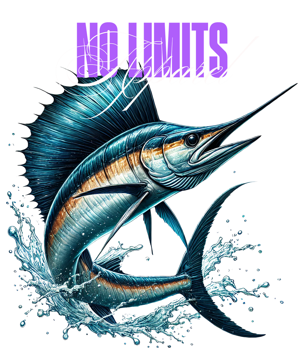 No Limits longsleeve fishing apparel, UPF +50 protection