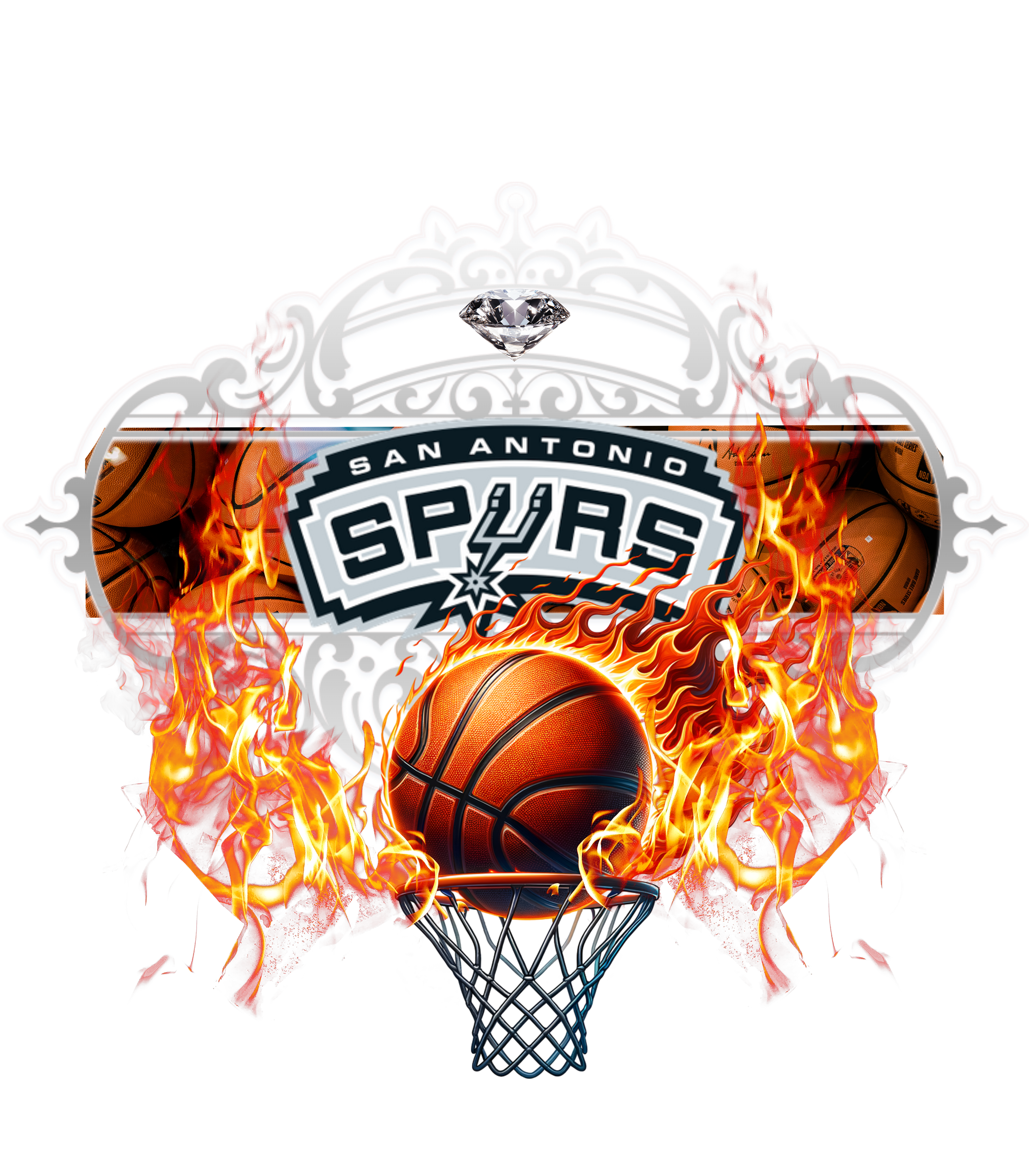 Flamming Basketball