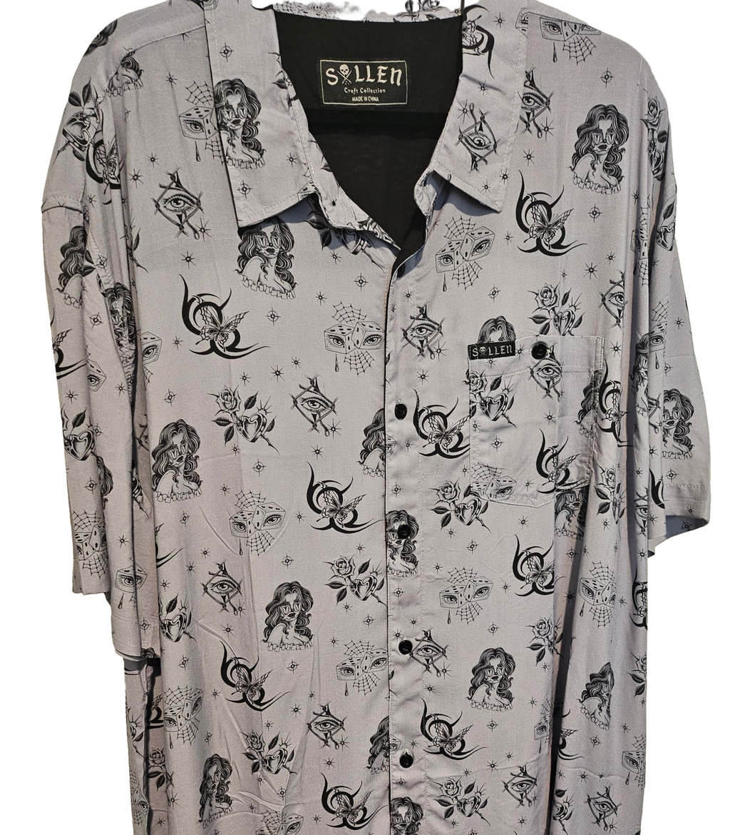 Garza Flash Woven Button-up
